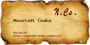 Neustadt Csaba névjegykártya